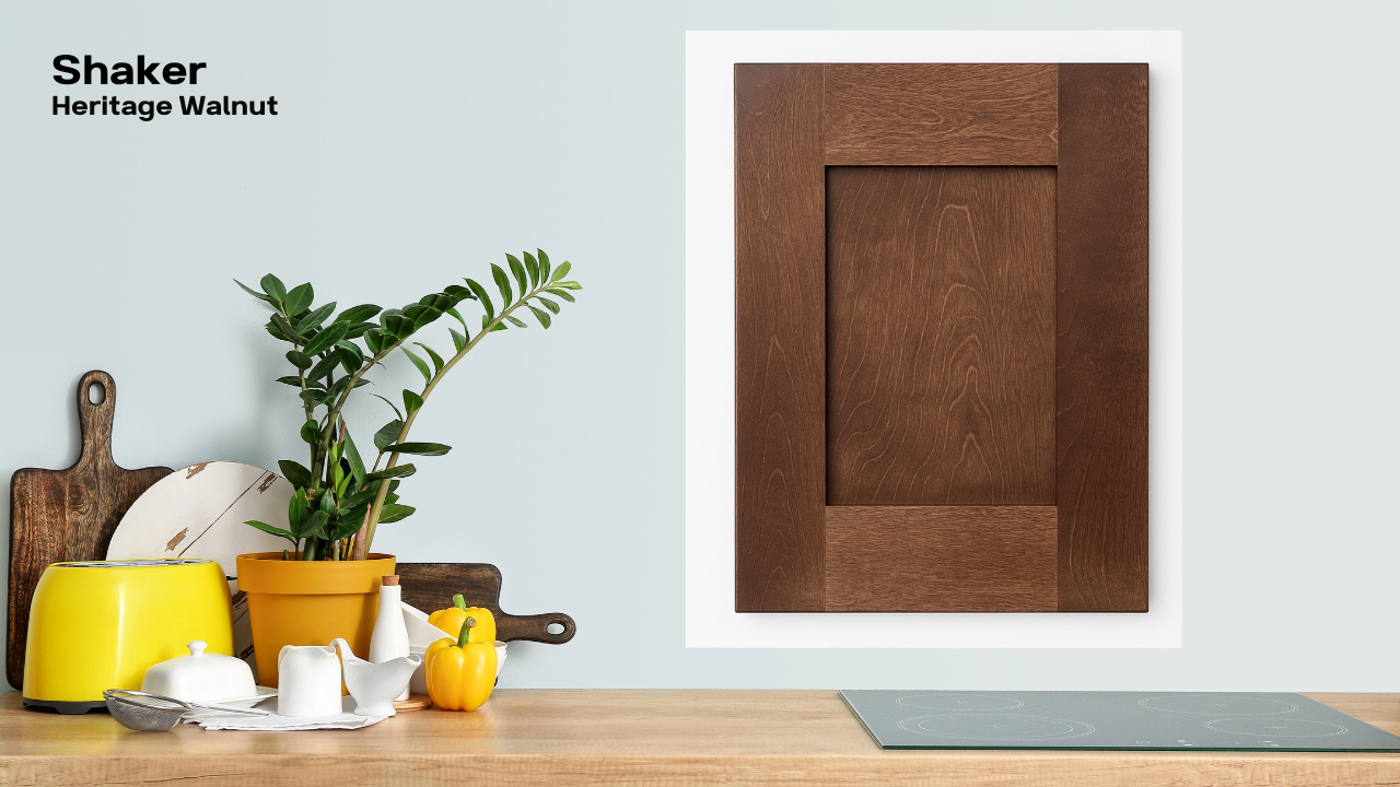 Heritage Walnut cabinet finish