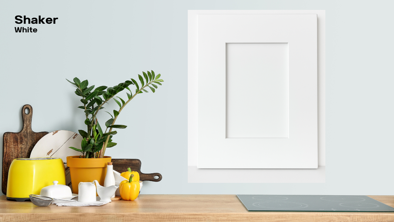 White cabinet finish